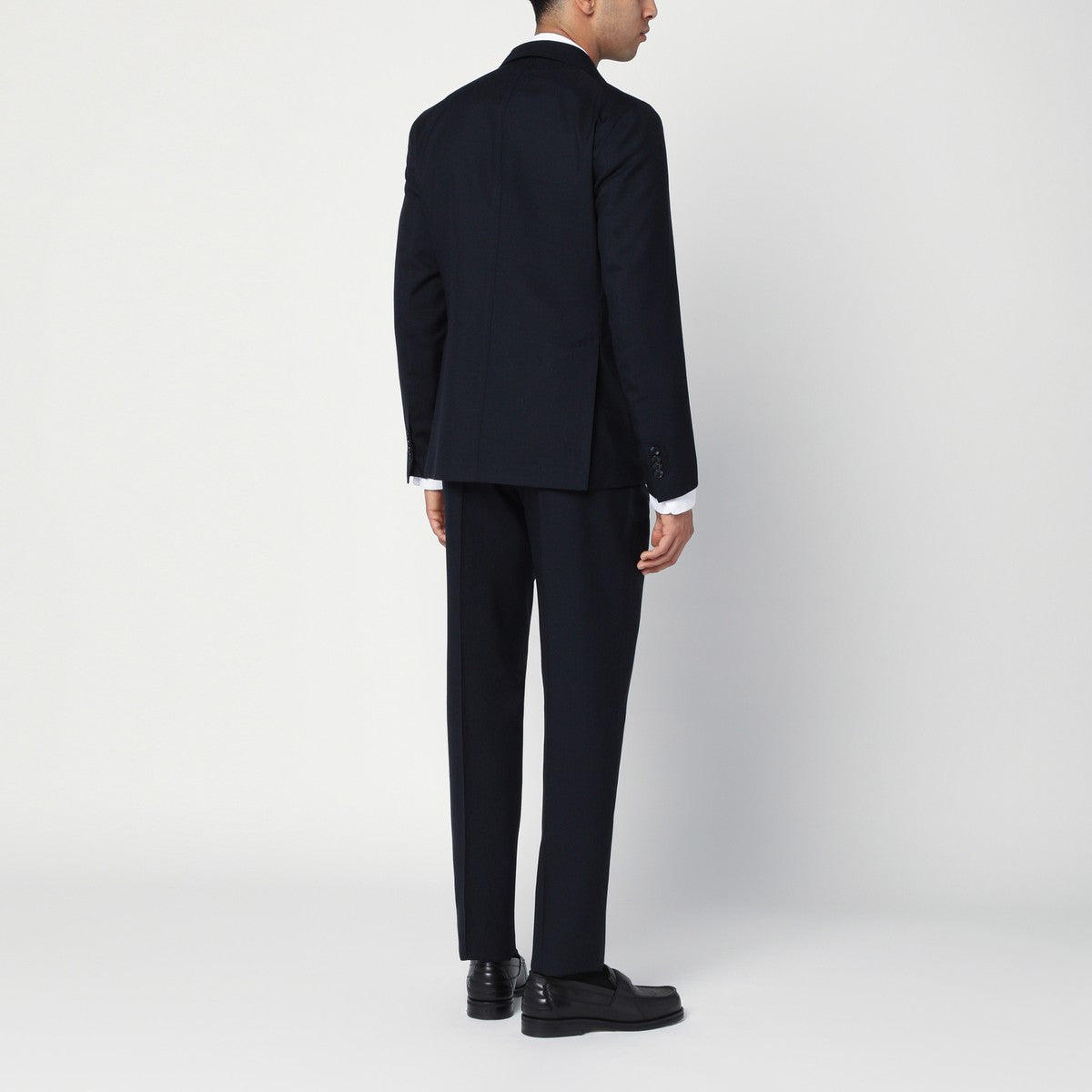 Tagliatore Double-breasted blue virgin wool suit